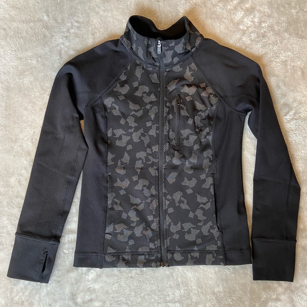Zella girls patterned black jacket